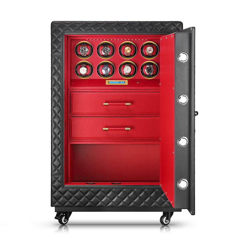 Eternity - Steel Alloy Integrated Leather Watch Safe - Time Winders