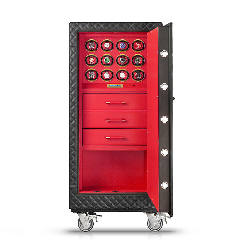 Eternity - Steel Alloy Integrated Leather Watch Safe - Time Winders