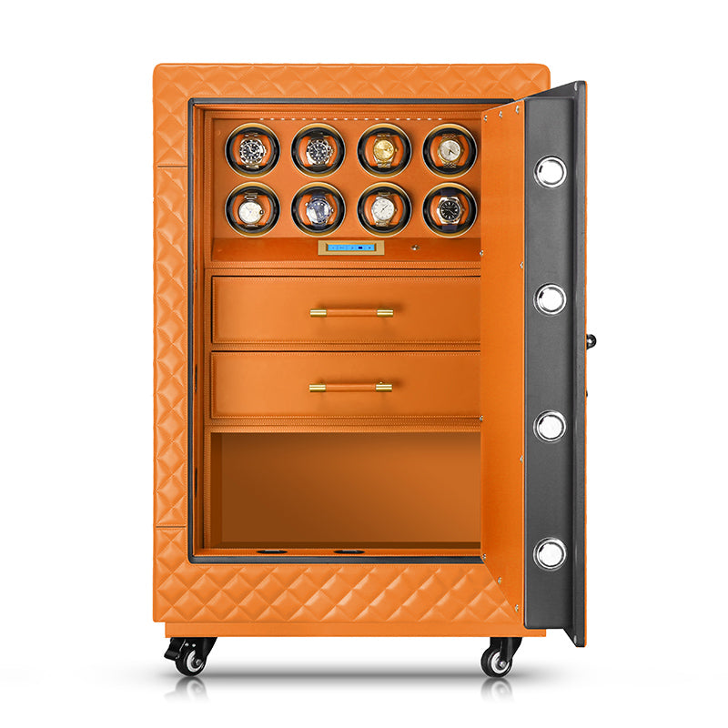 Eternity - Steel Alloy Integrated Leather Watch Safe - Time Winders
