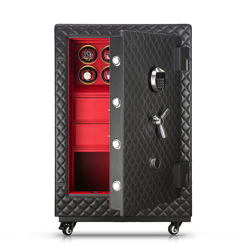 Eternity - Steel Alloy Integrated Leather Watch Safe - Time Winders