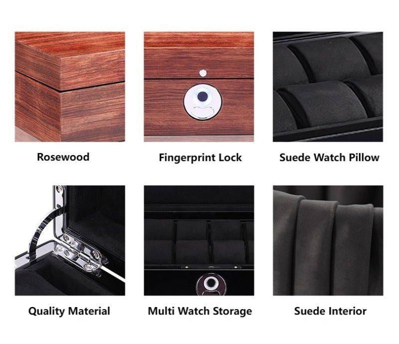Horaevelis - Luxury Fingerprint Biometric Watch Box - Time Winders