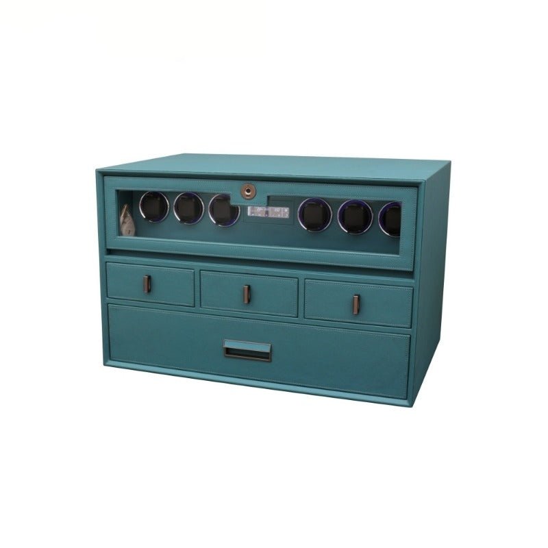 Carlin - Watch Winder Fingerprint Leather Integrated Cabinet - Time Winders