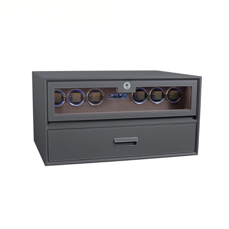 Carlin - Watch Winder Fingerprint Leather Integrated Cabinet - Time Winders