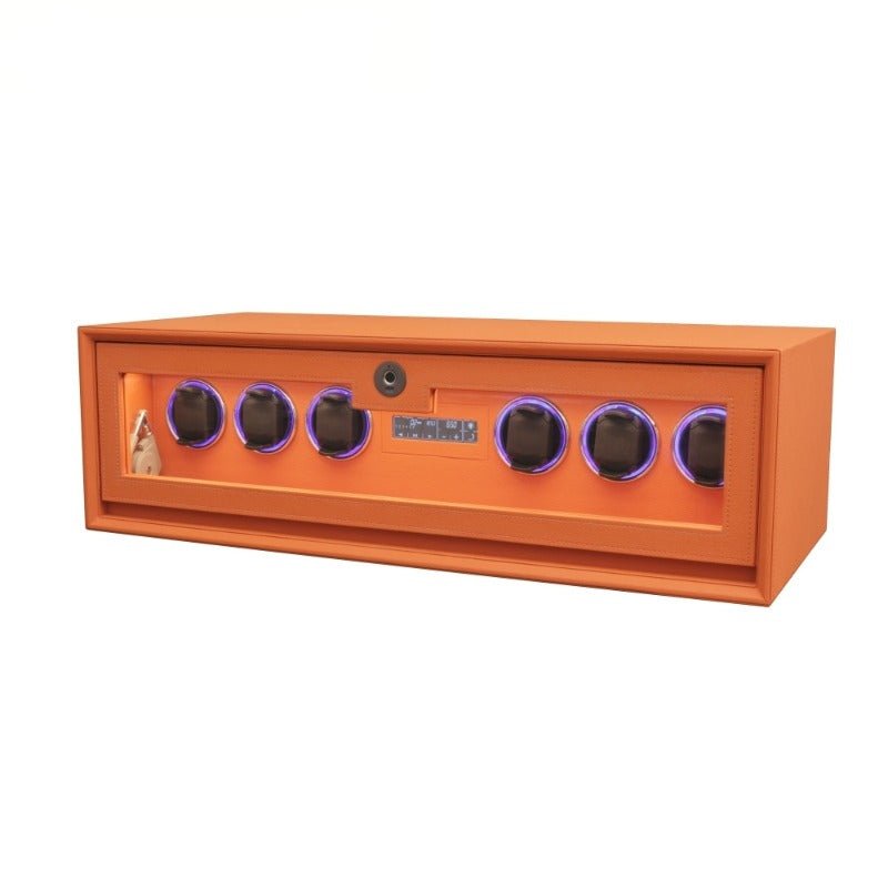 Carlin - Watch Winder Fingerprint Leather Integrated Cabinet - Time Winders