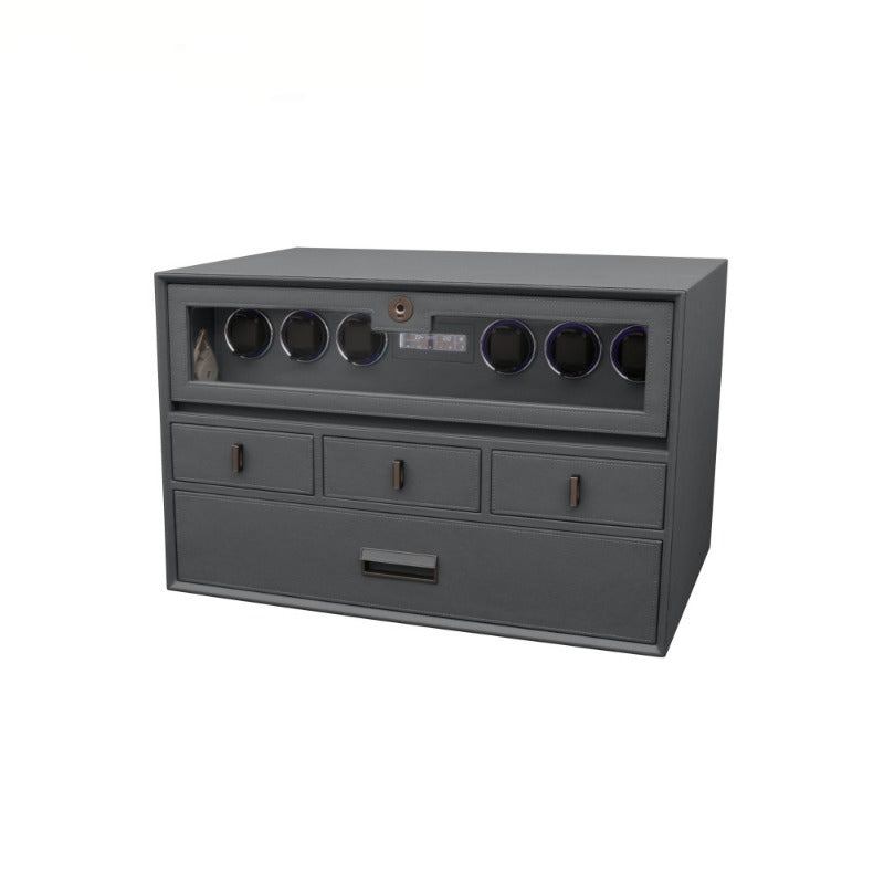 Carlin - Watch Winder Fingerprint Leather Integrated Cabinet - Time Winders