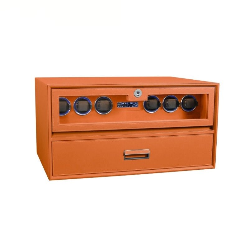 Carlin - Watch Winder Fingerprint Leather Integrated Cabinet - Time Winders