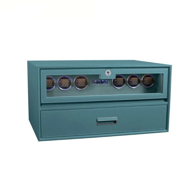 Carlin - Watch Winder Fingerprint Leather Integrated Cabinet - Time Winders