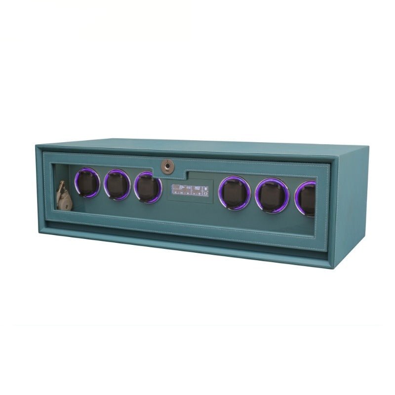 Carlin - Watch Winder Fingerprint Leather Integrated Cabinet - Time Winders