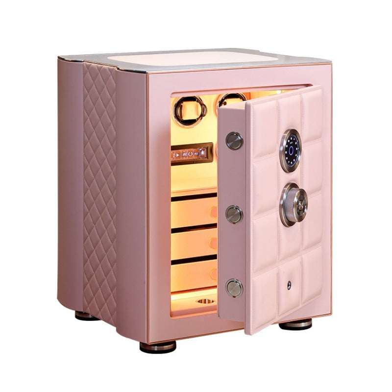 MYTX - Manganese Steel &amp; Leather Anti Theft Watch Winder Safe - Time Winders
