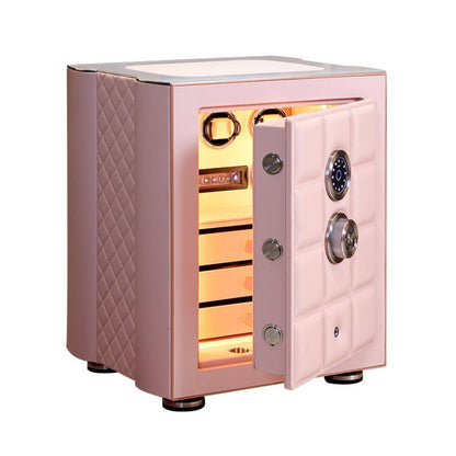 MYTX - Manganese Steel &amp; Leather Anti Theft Watch Winder Safe - Time Winders