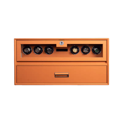 Carlin - Watch Winder Fingerprint Leather Integrated Cabinet - Time Winders